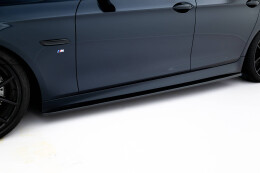 Street+ Seitenschweller Leisten V.2 passend für BMW 5er F10/F11 M-Paket / M5 schwarz Hochglanz