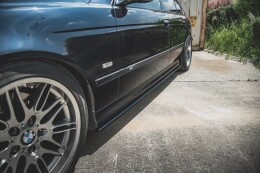 Seitenschweller Ansatz Cup Leisten für BMW M5 E39 schwarz Hochglanz