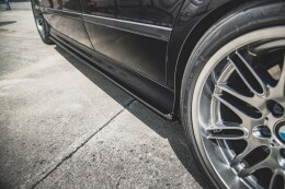 Seitenschweller Ansatz Cup Leisten für BMW M5 E39 schwarz Hochglanz