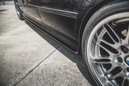 Seitenschweller Ansatz Cup Leisten passend für BMW M5 / 5 M-Paket E39 schwarz Hochglanz