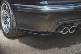 Heck Ansatz Flaps Diffusor für BMW M5 E39 schwarz Hochglanz