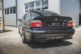 Heck Ansatz Flaps Diffusor passend für BMW M5 / 5 M-Paket E39 schwarz Hochglanz