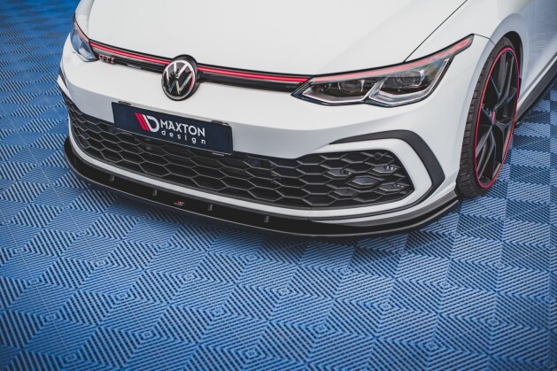 Cup Spoilerlippe Front Ansatz für VW Golf GTI / GTE / GTD / R-Line Mk8 schwarz Hochglanz