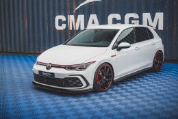 Street+ Spoilerlippe Front Ansatz passend für VW Golf GTI / GTE / GTD / R-Line Mk8 schwarz Hochglanz