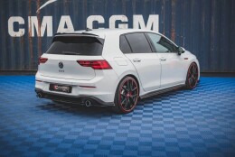 Street+ Heck Ansatz Flaps V.1 passend für VW Golf GTI / GTE Mk8 schwarz Hochglanz