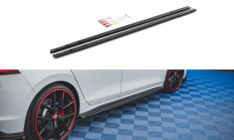 Seitenschweller Ansatz Cup Leisten für VW Golf 8 GTI schwarz Hochglanz