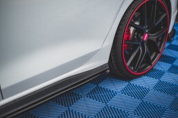 Seitenschweller Ansatz Cup Leisten für VW Golf 8 GTI schwarz Hochglanz