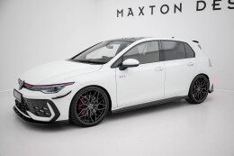 Seitenschweller Ansatz Cup Leisten V.1 passend für VW Golf GTI / GTE / GTI Clubsport / GTD / R-Line Mk8 schwarz Hochglanz
