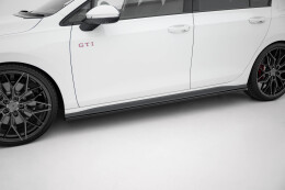Seitenschweller Ansatz Cup Leisten V.1 passend für VW Golf GTI / GTE / GTI Clubsport / GTD / R-Line Mk8 schwarz Hochglanz