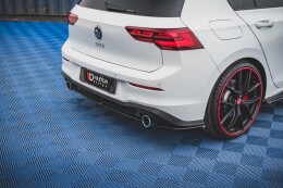 Mittlerer Cup Diffusor Heck Ansatz für VW Golf 8 GTI schwarz Hochglanz