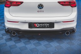 Mittlerer Cup Diffusor Heck Ansatz für VW Golf 8 GTI schwarz Hochglanz