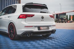 Mittlerer Cup Diffusor Heck Ansatz für VW Golf GTI Mk8 schwarz Hochglanz