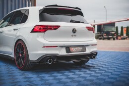 Mittlerer Cup Diffusor Heck Ansatz passend für VW Golf GTI Mk8 schwarz Hochglanz