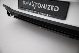 Mittlerer Cup Diffusor Heck Ansatz passend für VW Golf GTI Mk8 schwarz Hochglanz