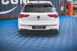 Mittlerer Cup Diffusor Heck Ansatz passend für VW Golf GTI Mk8 schwarz Hochglanz
