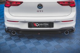 Mittlerer Cup Diffusor Heck Ansatz passend für VW Golf GTI Mk8 schwarz Hochglanz