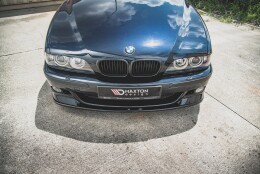 Cup Spoilerlippe Front Ansatz passend für Seite + Cup Spoilerlippe Front Ansatz passend für BMW M5 / 5 M-Paket E39 schwarz Hochglanz