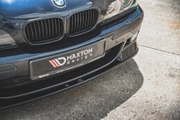 Cup Spoilerlippe Front Ansatz passend für Seite + Cup Spoilerlippe Front Ansatz passend für BMW M5 / 5 M-Paket E39 schwarz Hochglanz