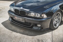 Cup Spoilerlippe Front Ansatz passend für Seite + Cup Spoilerlippe Front Ansatz passend für BMW M5 / 5 M-Paket E39 schwarz Hochglanz