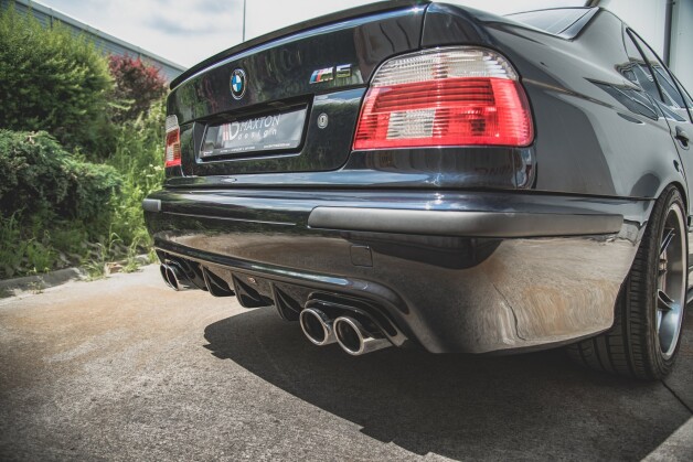 Heck Ansatz Diffusor passend für BMW M5 / 5 M-Paket E39 schwarz Hochglanz