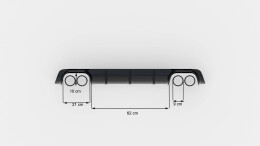 Heck Ansatz Diffusor passend für BMW M5 / 5 M-Paket E39 schwarz Hochglanz