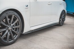 Seitenschweller Ansatz Cup Leisten passend für Lexus IS F Mk2 schwarz matt