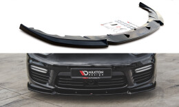 Cup Spoilerlippe Front Ansatz V.1 passend für Porsche Panamera Turbo 970 Facelift schwarz Hochglanz