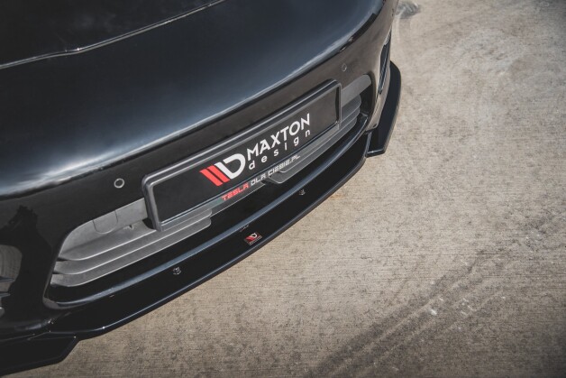 Cup Spoilerlippe Front Ansatz V.2 passend für Porsche Panamera Turbo 970 Facelift schwarz Hochglanz