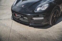 Cup Spoilerlippe Front Ansatz V.2 passend für Porsche Panamera Turbo 970 Facelift schwarz Hochglanz
