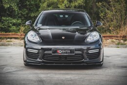 Cup Spoilerlippe Front Ansatz V.2 passend für Porsche Panamera Turbo 970 Facelift schwarz Hochglanz