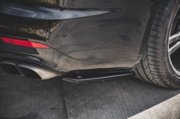 Heck Ansatz Flaps Diffusor für Porsche Panamera Turbo 970 Facelift Carbon Look