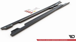 Seitenschweller Ansatz Cup Leisten V.1 passend für Porsche Panamera Turbo 970 Facelift schwarz Hochglanz
