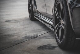 Street+ Seitenschweller Leisten V.1 passend für Porsche Panamera Turbo 970 FL schwarz Hochglanz