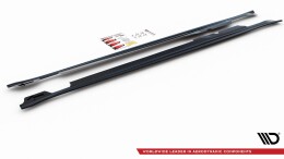 Seitenschweller Ansatz Cup Leisten V.2 passend für Porsche Panamera Turbo 970 Facelift schwarz Hochglanz