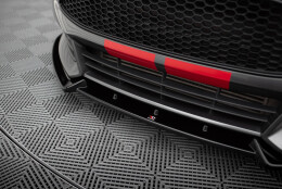 Cup Spoilerlippe Front Ansatz V.4 passend für Ford Focus ST Mk3 Facelift schwarz Hochglanz