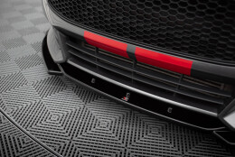 Cup Spoilerlippe Front Ansatz V.5 passend für Ford Focus ST Mk3 Facelift schwarz Hochglanz