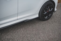 Seitenschweller Ansatz Cup Leisten V.2 für Ford Focus ST Mk3 schwarz Hochglanz