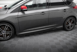 Seitenschweller Ansatz Cup Leisten V.2 passend für Ford Focus ST Mk3 schwarz Hochglanz