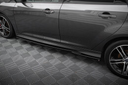 Seitenschweller Ansatz Cup Leisten V.2 passend für Ford Focus ST Mk3 schwarz Hochglanz