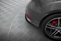 Heck Ansatz Flaps Diffusor V.2 passend für Ford Focus ST Mk3 Facelift schwarz Hochglanz
