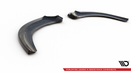 Heck Ansatz Flaps Diffusor V.2 passend für Ford Focus ST Mk3 Facelift schwarz Hochglanz