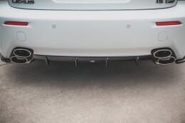 Heck Ansatz Diffusor für Lexus IS F Mk2 schwarz Hochglanz
