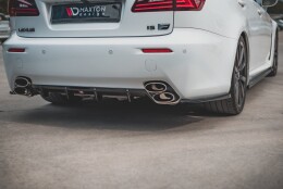Heck Ansatz Diffusor passend für Lexus IS F Mk2 schwarz Hochglanz