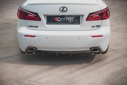 Heck Ansatz Diffusor passend für Lexus IS F Mk2 schwarz Hochglanz