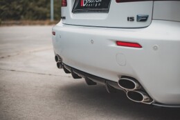 Heck Ansatz Diffusor passend für Lexus IS F Mk2 schwarz Hochglanz