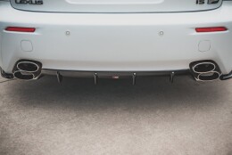 Heck Ansatz Diffusor passend für Lexus IS F Mk2 schwarz Hochglanz
