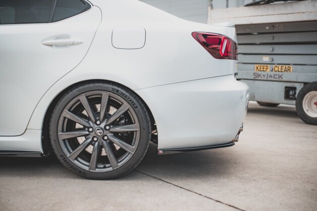 Heck Ansatz Flaps Diffusor passend für Lexus IS F Mk2 schwarz matt