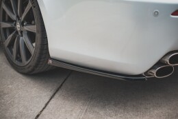 Heck Ansatz Flaps Diffusor für Lexus IS F Mk2 schwarz Hochglanz