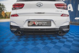 Heck Ansatz Diffusor V.3 passend für Hyundai I30 N Mk3 Hatchback schwarz Hochglanz