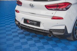 Heck Ansatz Diffusor V.3 passend für Hyundai I30 N Mk3 Hatchback schwarz Hochglanz